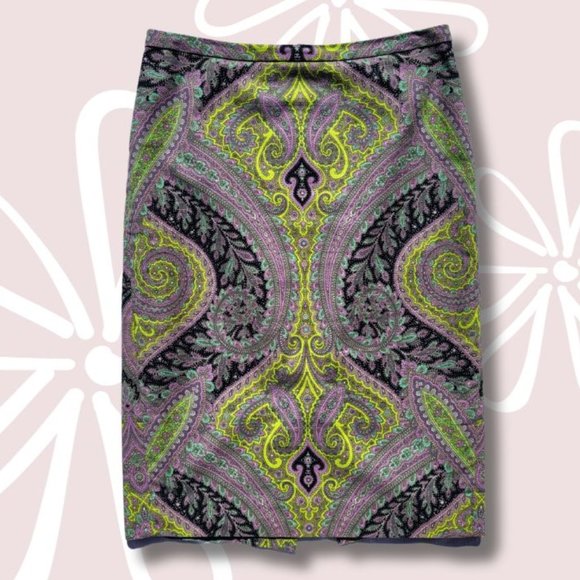 J. Crew Dresses & Skirts - SALE! WAS $23, NOW $18✨✨J.CREW Purple Paisley Boho Pencil Skirt Size 4